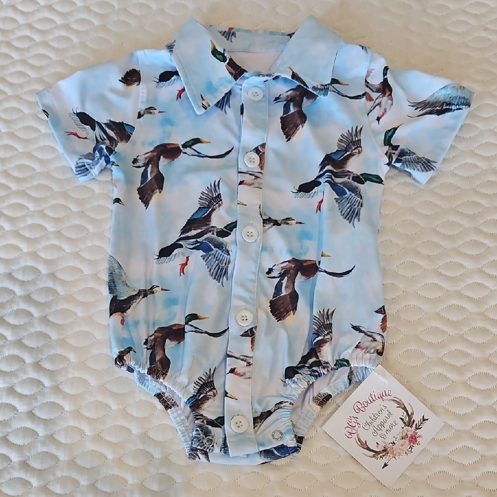 Duck Button-Up Onesie